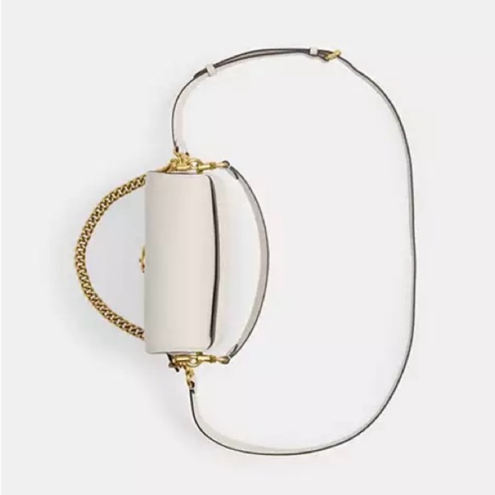 Coach Women’s Cassie 19 Pebble Leather Crossbody - Chalk - Picture 5 of 14